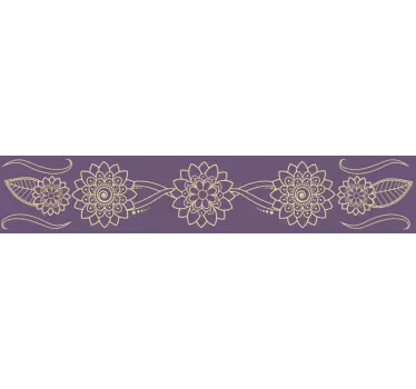 Floral paisley corner  decoration wall decal - TenStickers
