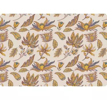 Paisley flower set laptop skin decal - TenStickers