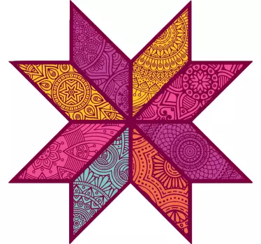 Paisley mosaic  geometric wall decal - TenStickers