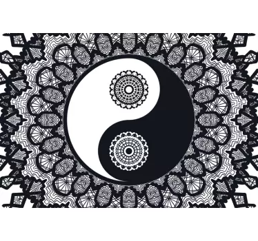 Laptop skin yin yang circle design - TenStickers