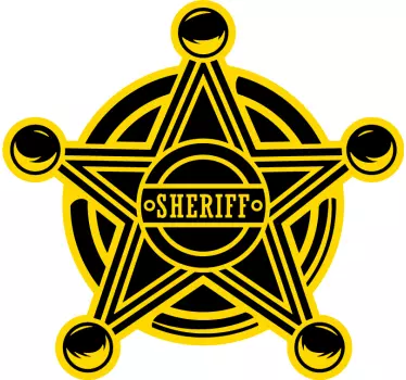Laptop sticker sheriff star badge - TenStickers
