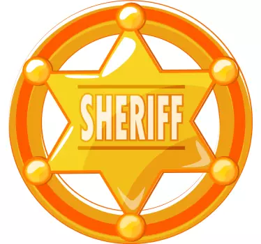 Sheriff Star Insignia laptop sticker - TenStickers