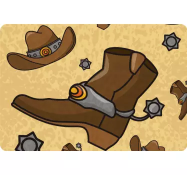 Western Boot Motif laptop skin - TenStickers