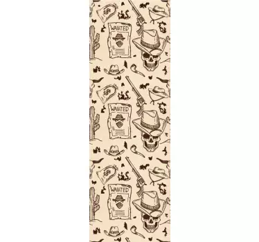 Western icons  fridge wrap decal - TenStickers