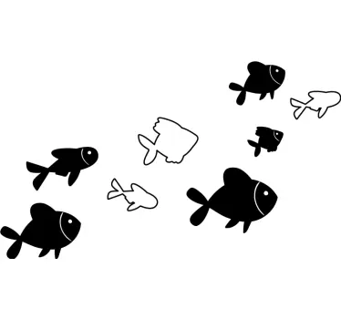 Fish on the wall fish wall decal - TenStickers