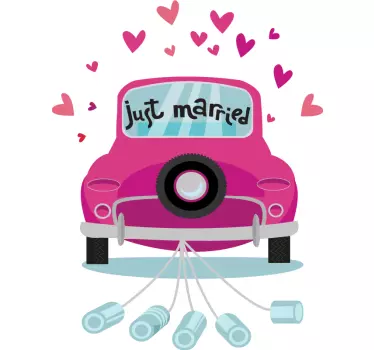 Classic Bridal Automobile wedding sticker - TenStickers