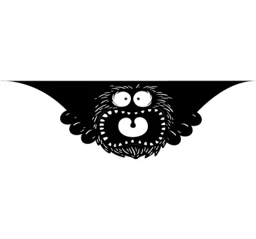 Music sticker funny monster face - TenStickers