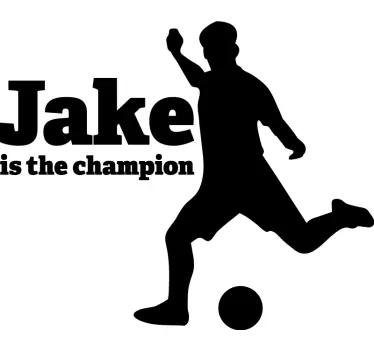 Football sticker customizable champion festivity - TenStickers