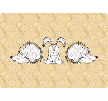 Cute Animal Trio laptop skin - TenStickers