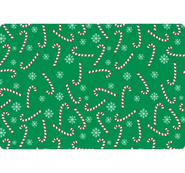 Festive Candy Canes laptop skin - TenStickers