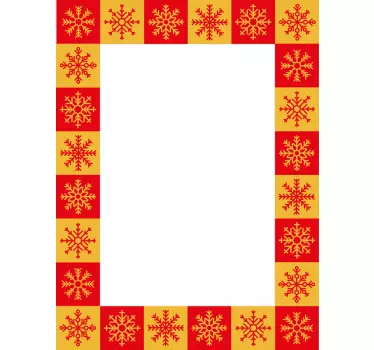 Christmas snowflakes frame christmas wall sticker - TenStickers