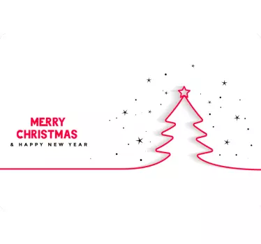 Laptop skin christmas tree design - TenStickers
