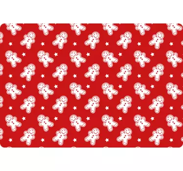 Gingerbread Character Pattern laptop skin - TenStickers
