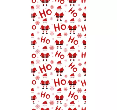 Santa Claus and HoHoHo pattern christmas decal - TenStickers
