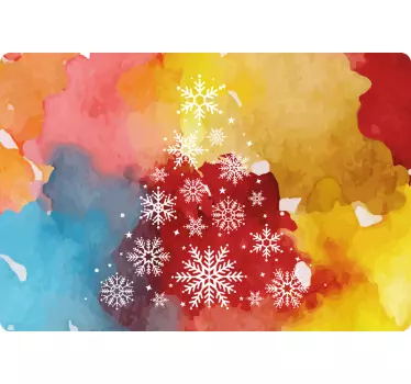 Colorful Snowflake Pattern laptop skin - TenStickers