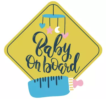 Bottle baby on board sticker - TenStickers