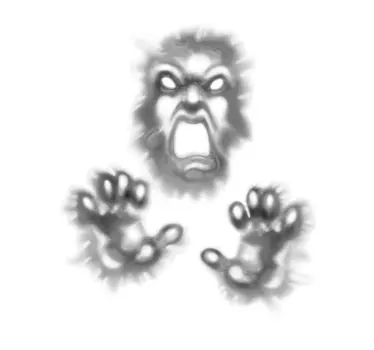 Demon through the wall halloween wall sticker - TenStickers