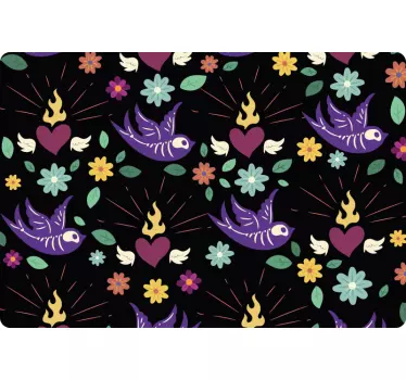 Lively Bird Illustrations laptop skin - TenStickers