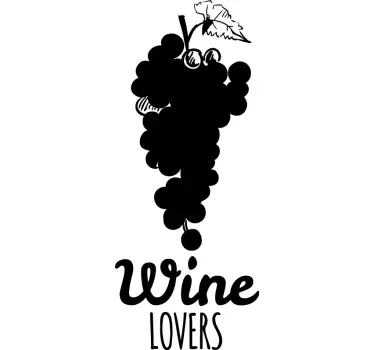 Grape Cluster Wine shop window sticker - TenStickers