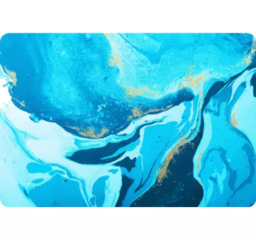 Elegant blue painting laptop skin - TenStickers