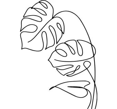 Abstract monsters plant wall decal - TenStickers