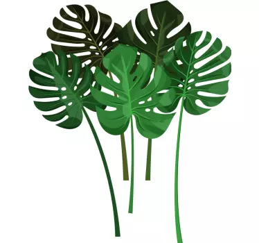 Alternative monster leaves plant wall decal - TenStickers