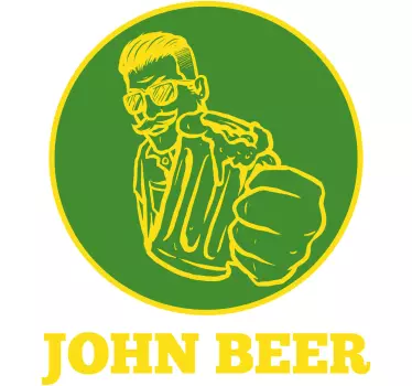 John beer Car Decal - TenStickers