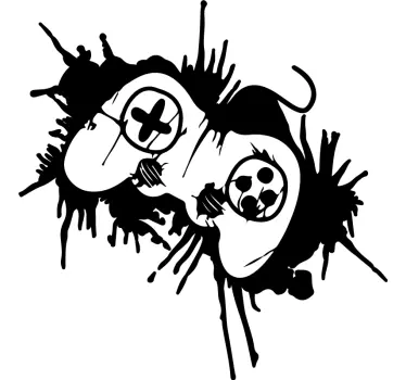 Gaming controller urban style video game wall decal - TenStickers