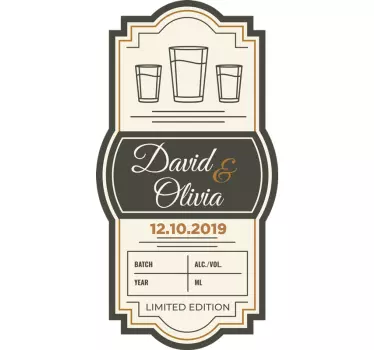 Wedding vodka labels wedding vinyl sticker - TenStickers