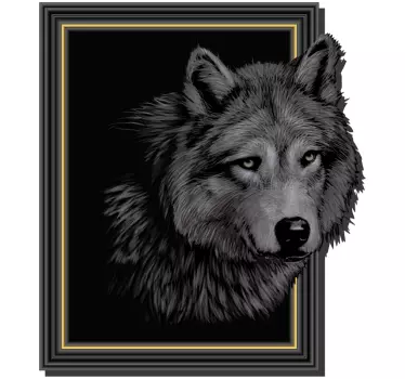 3D wolf visual effects wall decal - TenStickers