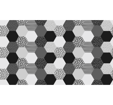 Grey pentagon shape floor sticker vinyl stickers for floor - TenStickers