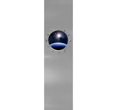 optical effect sights to universe glass door sticker - TenStickers