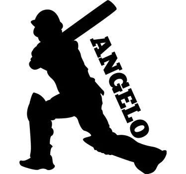 Cricket player Custom Sticker - TenStickers
