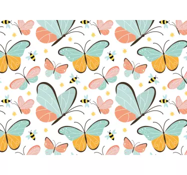Butterflies and bees  decals for furniture - TenStickers