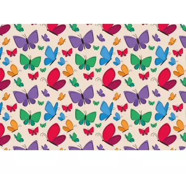 Laptop skin with vibrant butterfly design - TenStickers