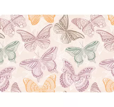 Laptop skin butterfly illustration cover - TenStickers
