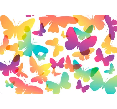 Laptop skin with vibrant butterfly designs - TenStickers
