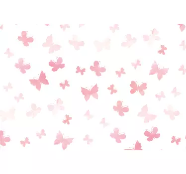 Pink butterflies  laptop stickers - TenStickers