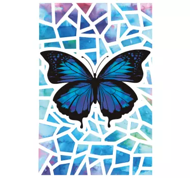 Trendy butterflies pattern window decal - TenStickers