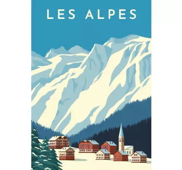 Mountains in Switzerland decal - TenStickers