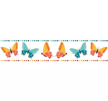 Bicolor butterflies butterfly wall stickers - TenStickers