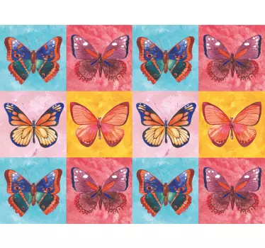 Multicolored butterflies  furniture decal - TenStickers