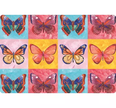 Vibrant Butterfly Motifs laptop skin - TenStickers