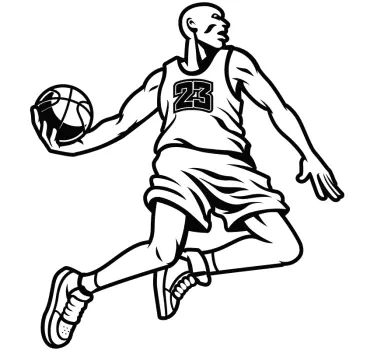 Scoring basketball sticker - TenStickers
