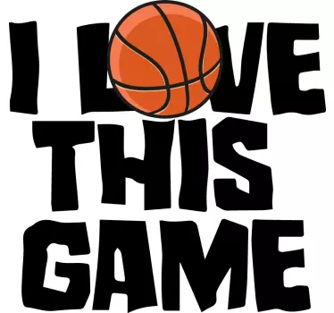 Basketball player with text basketball sticker - TenStickers