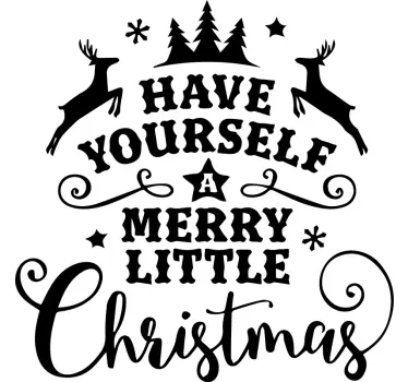Have yourself a merry Christmas quote Christmas wall decal - TenStickers