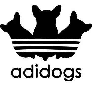 adidogs loving animals adidas style window decal - TenStickers