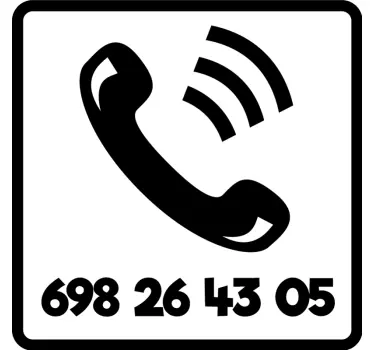 Shop window sticker classic phone icon - TenStickers