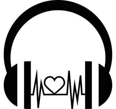 Headphones DJ wall sticker - TenStickers
