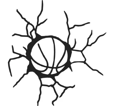 3D basketball ball effect sticker - TenStickers